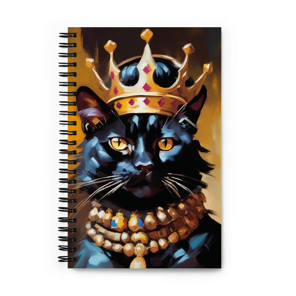 PugMug Custom Black Exotic Cat Spiral Notebook