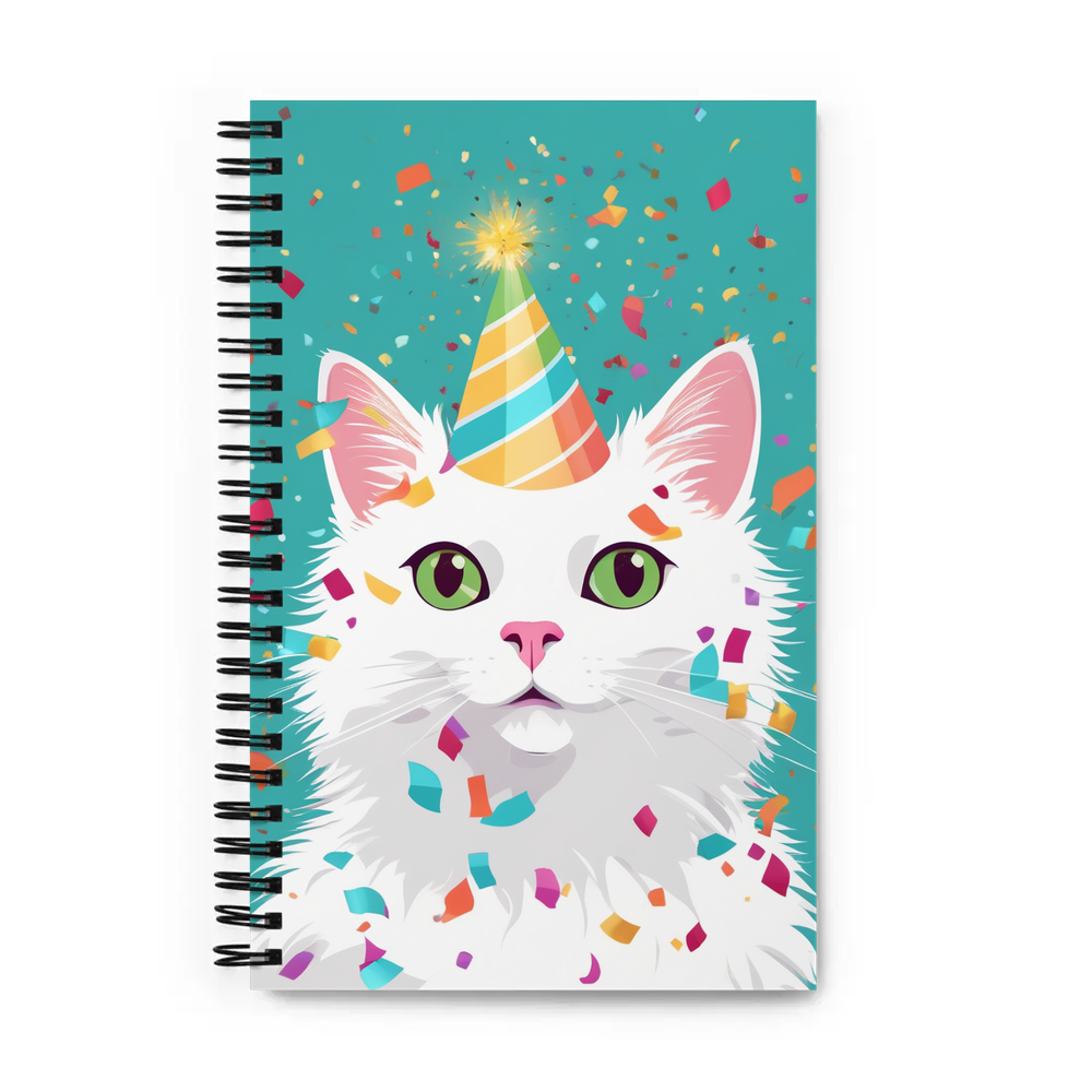 PugMug Custom White Companion Cat Spiral Notebook