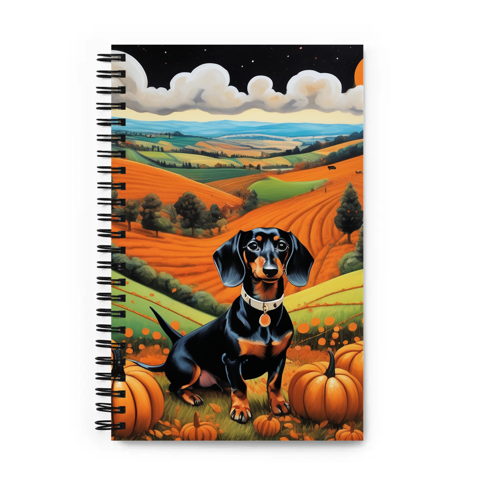 PugMug Custom Black Dachshund Spiral Notebook