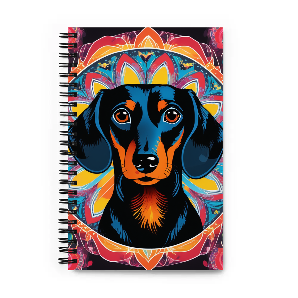 PugMug Custom Black Dachshund Spiral Notebook