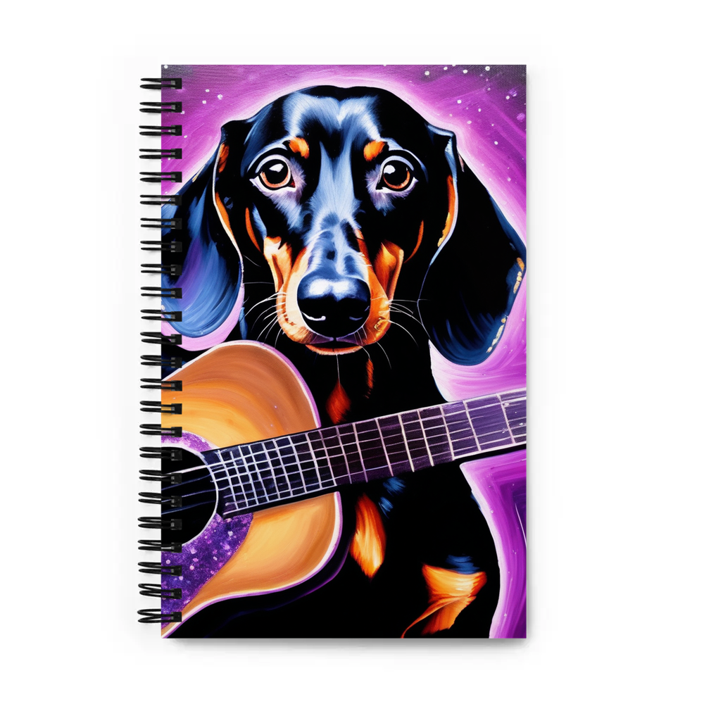 PugMug Custom Black Dachshund Spiral Notebook
