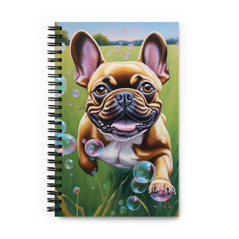 PugMug Custom Tan French Bulldog Spiral Notebook