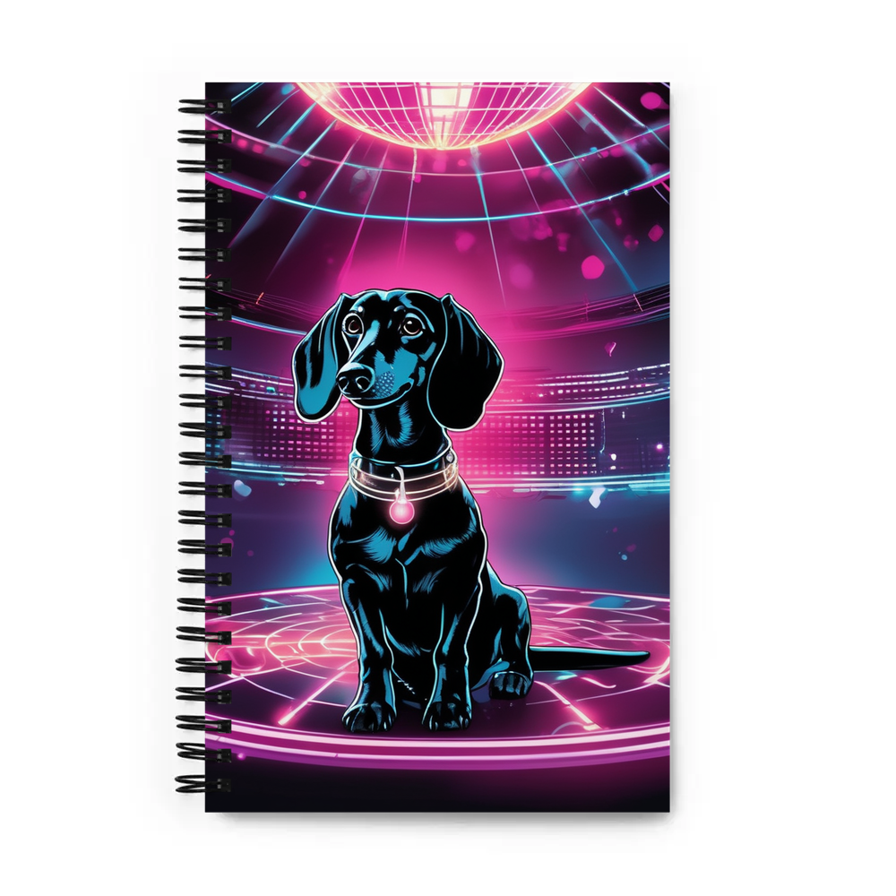 PugMug Custom Black Dachshund Spiral Notebook
