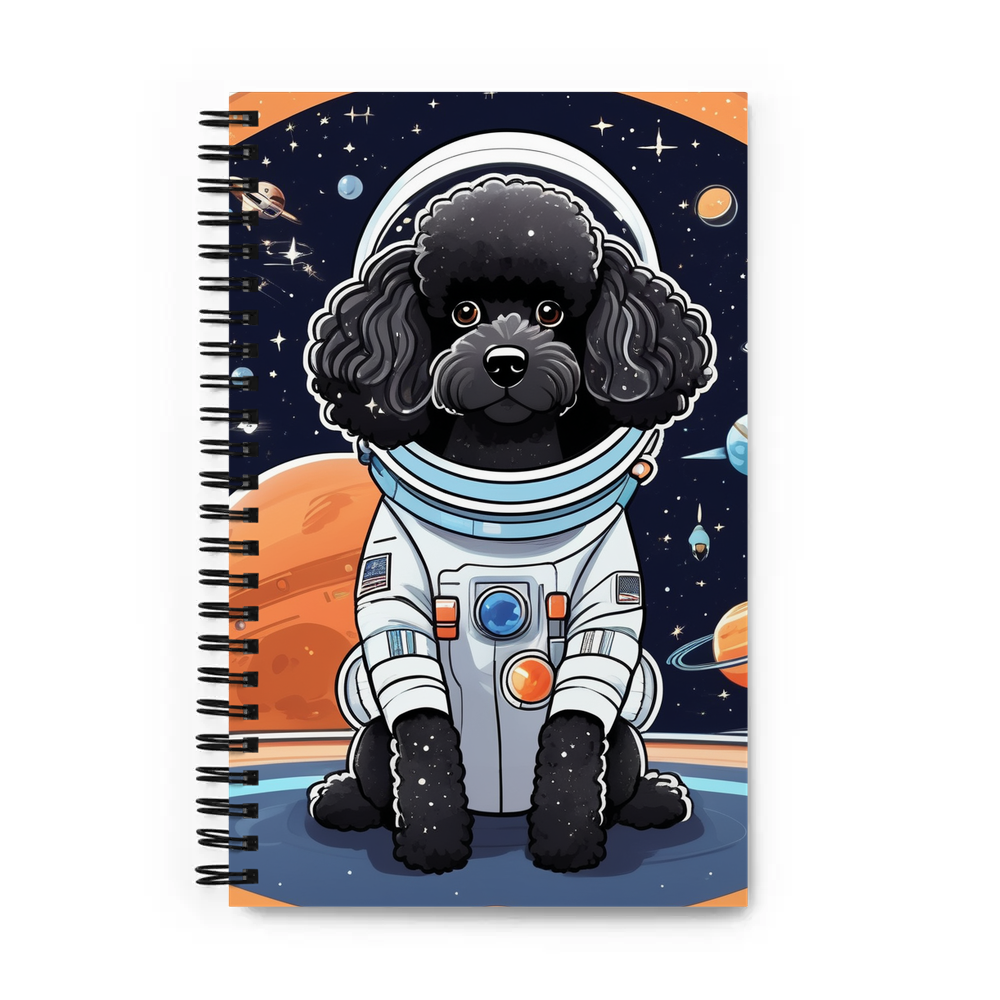 PugMug Custom Black Poodle Spiral Notebook