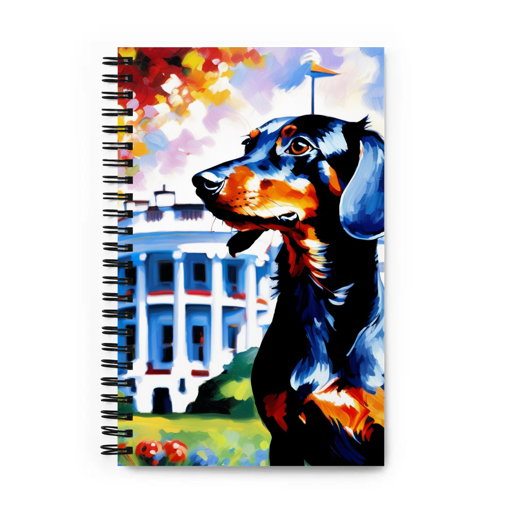 PugMug Custom Black Dachshund Spiral Notebook