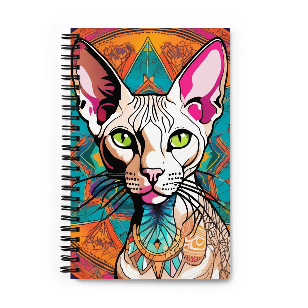 PugMug Custom Tabby Sphynx Cat Spiral Notebook