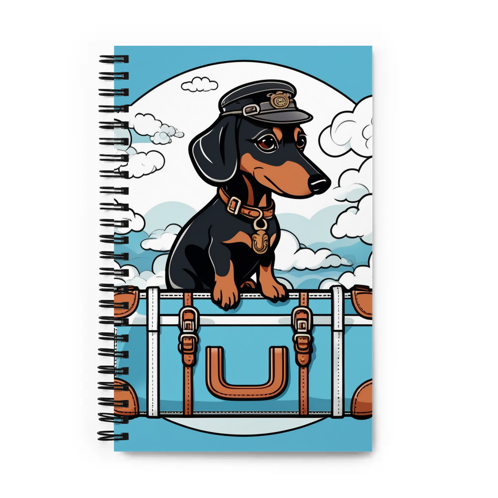 PugMug Custom Black Dachshund Spiral Notebook