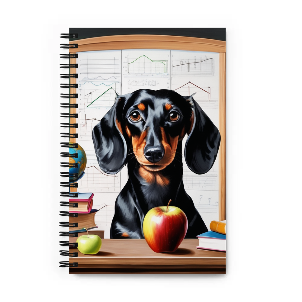 PugMug Custom Black Dachshund Spiral Notebook