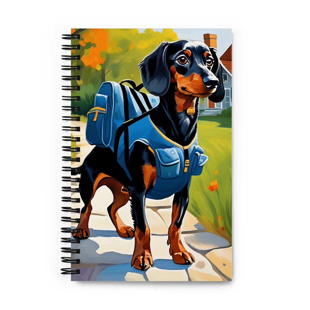 PugMug Custom Black Dachshund Spiral Notebook