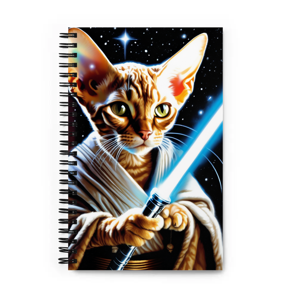 PugMug Custom Tabby Devon Rex Cat Spiral Notebook