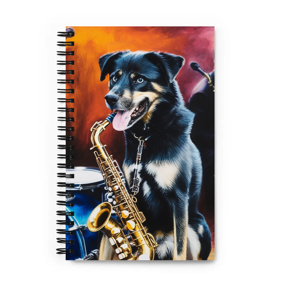 PugMug Custom Blue Spiral Notebook