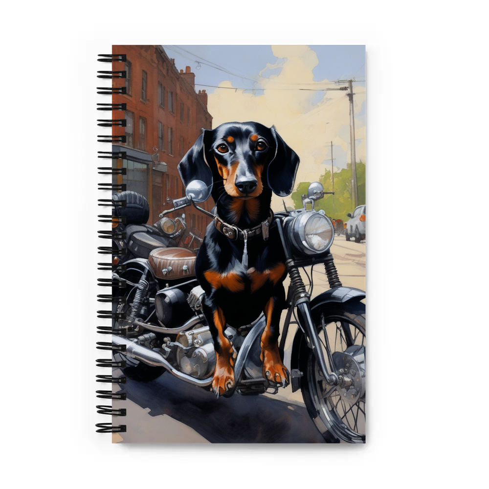 PugMug Custom Black Dachshund Spiral Notebook