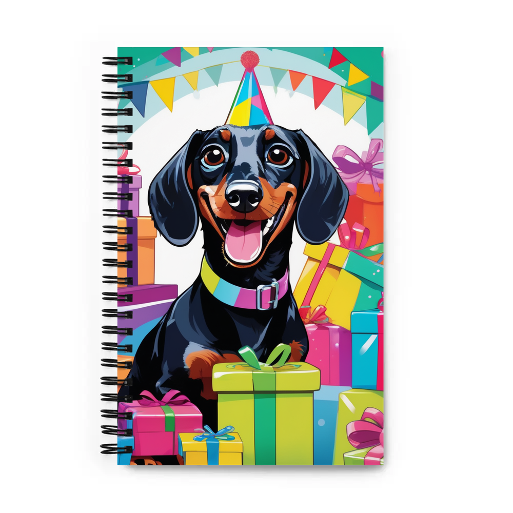 PugMug Custom Black Dachshund Spiral Notebook