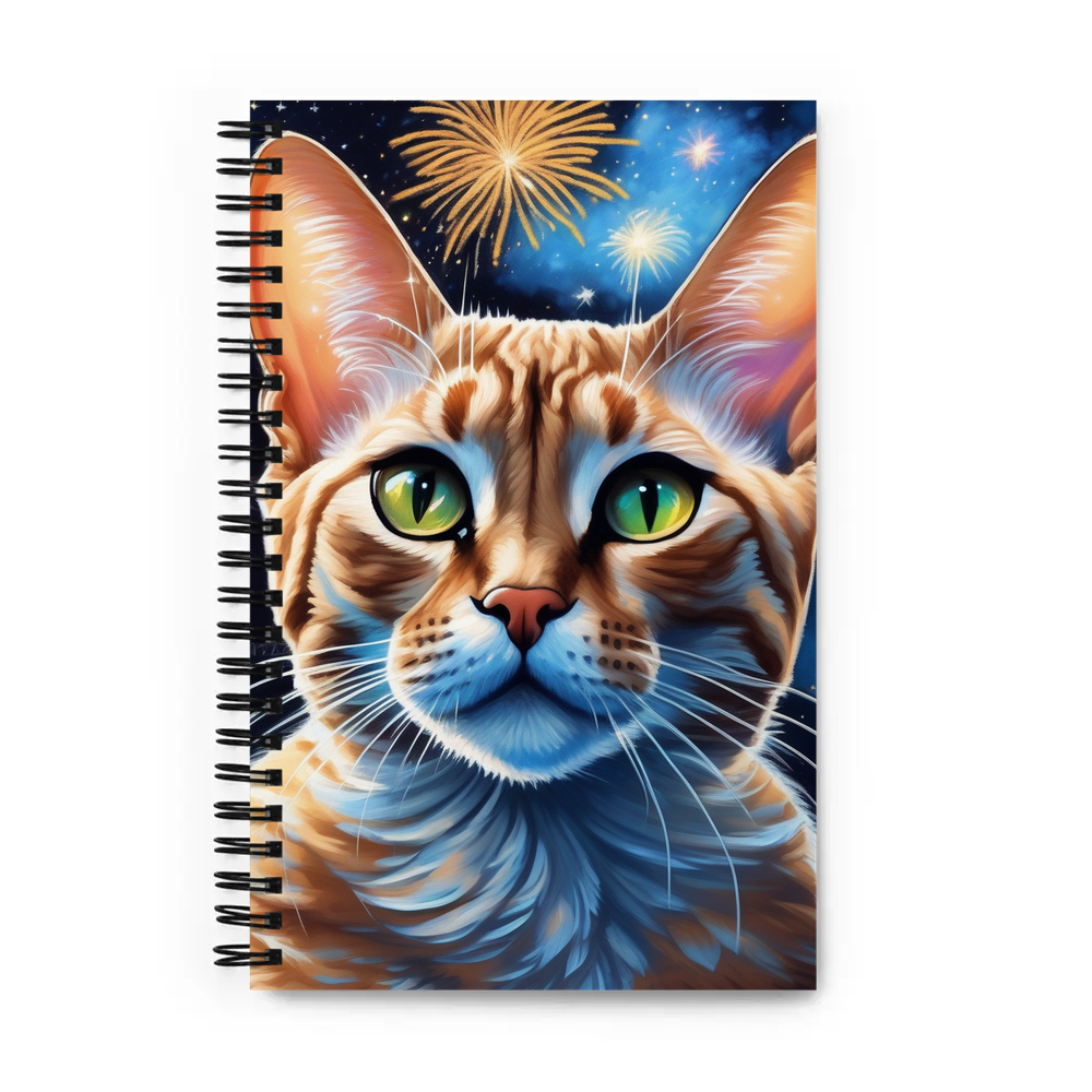 PugMug Custom Tabby Devon Rex Cat Spiral Notebook