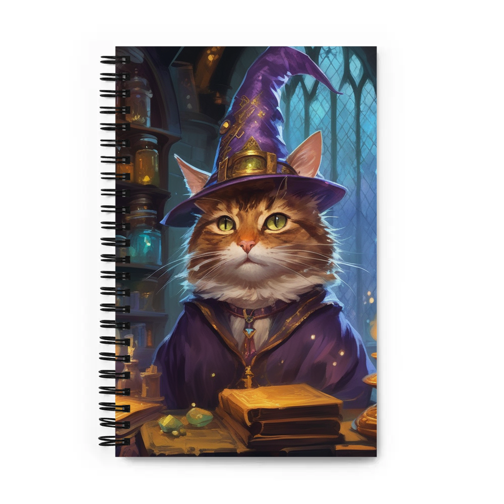 PugMug Custom Tabby Companion Cat Spiral Notebook