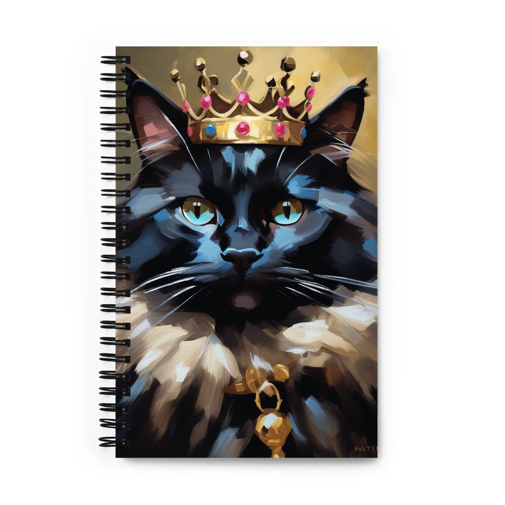 PugMug Custom Black Ragdoll Cat Spiral Notebook