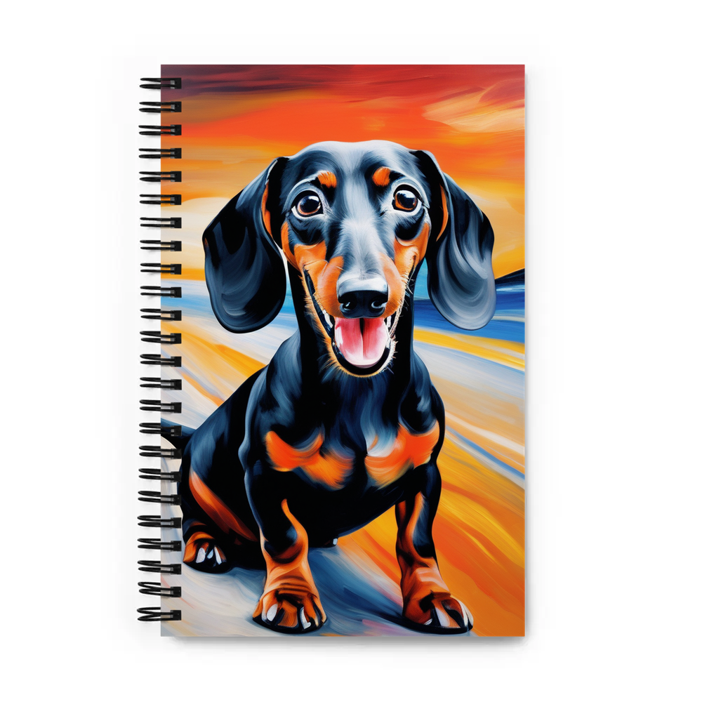 PugMug Custom Black Dachshund Spiral Notebook