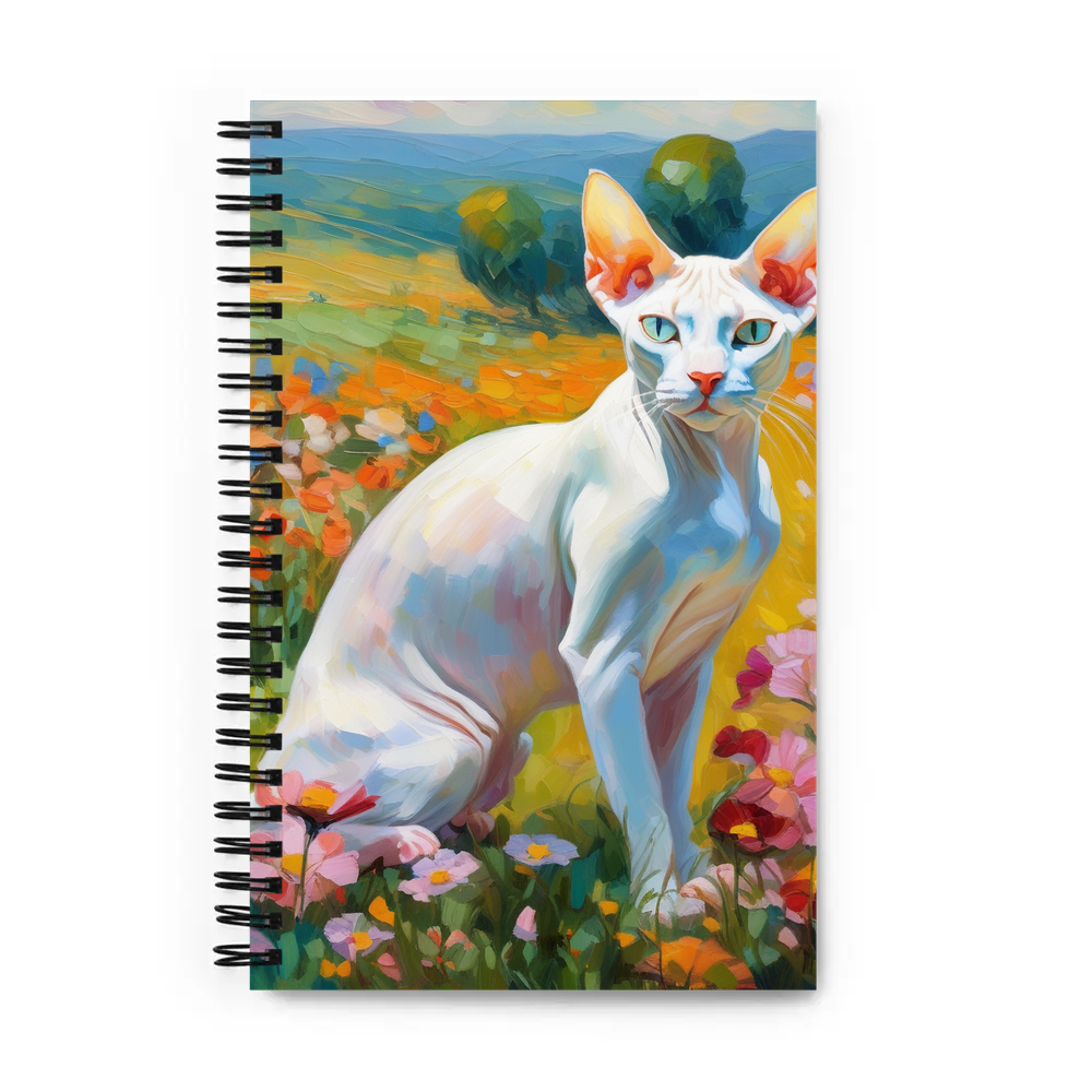 PugMug Custom White Sphynx Cat Spiral Notebook