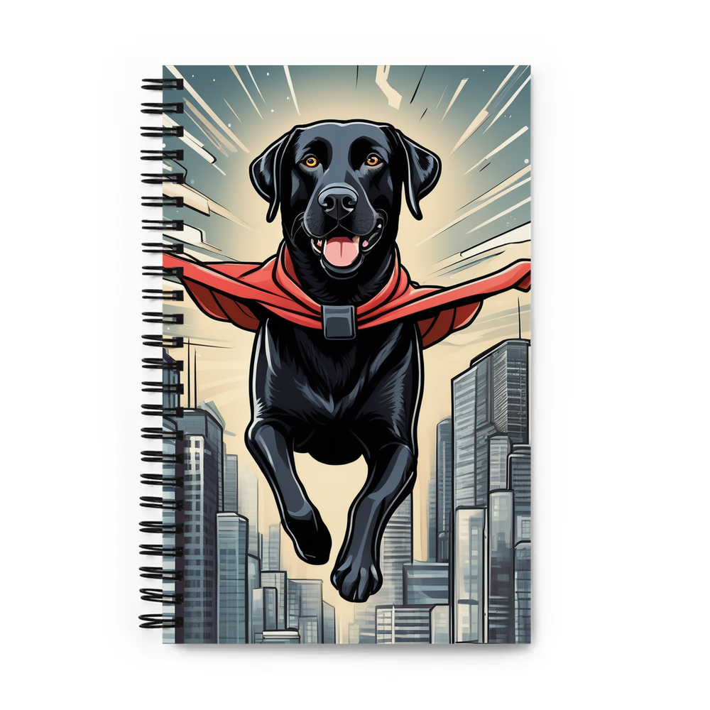 PugMug Custom Black Labrador Retriever Spiral Notebook