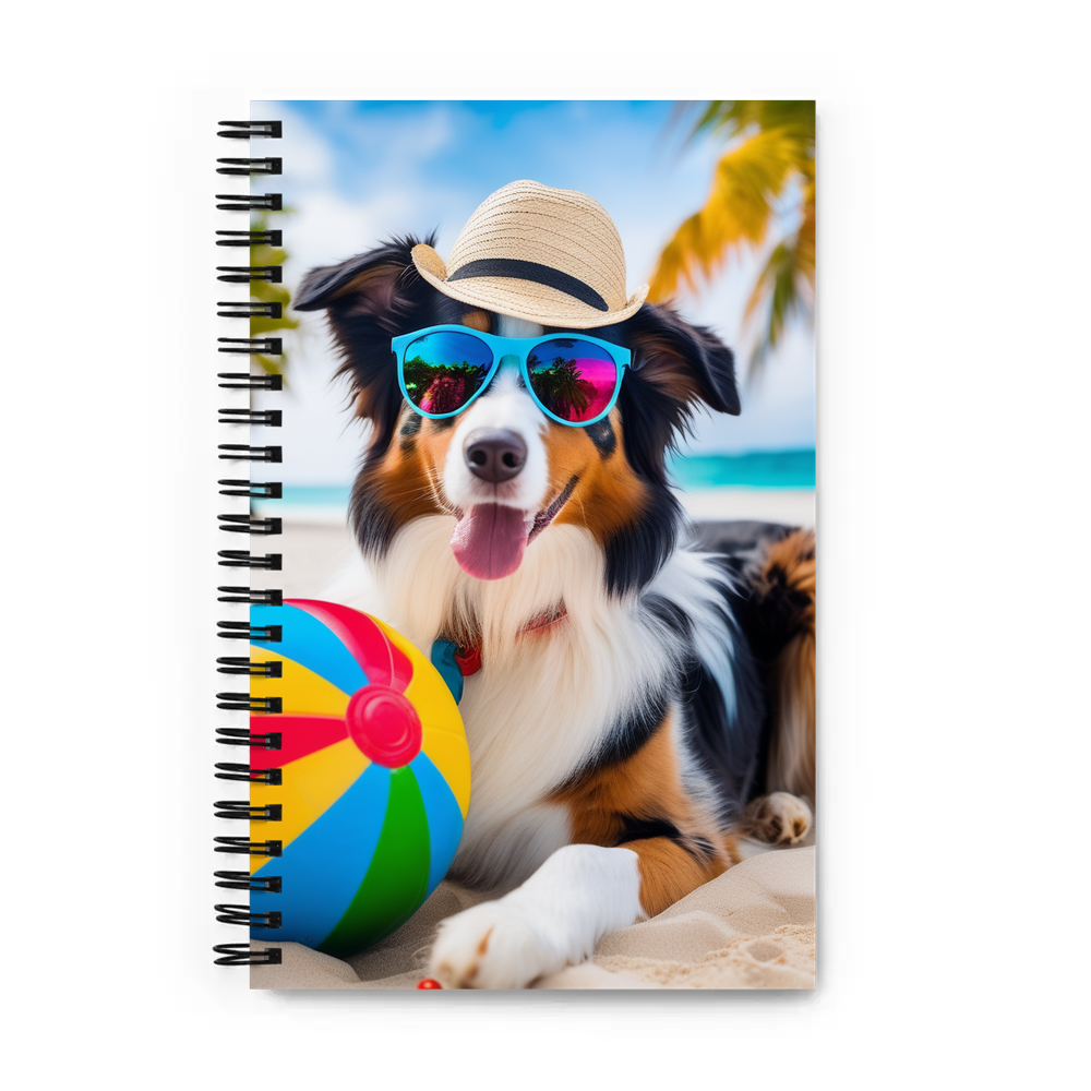 PugMug Custom Australian Shepherd Dog Spiral Notebook