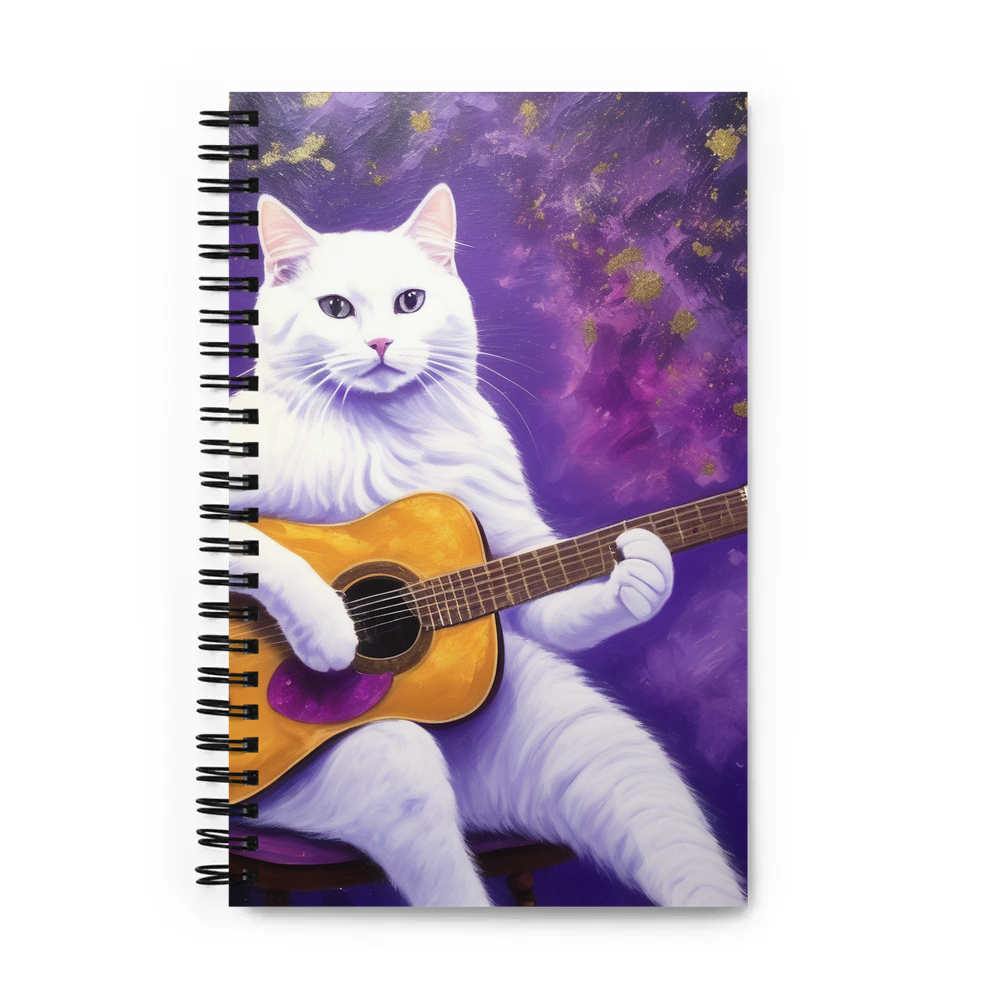 PugMug Custom White Companion Cat Spiral Notebook