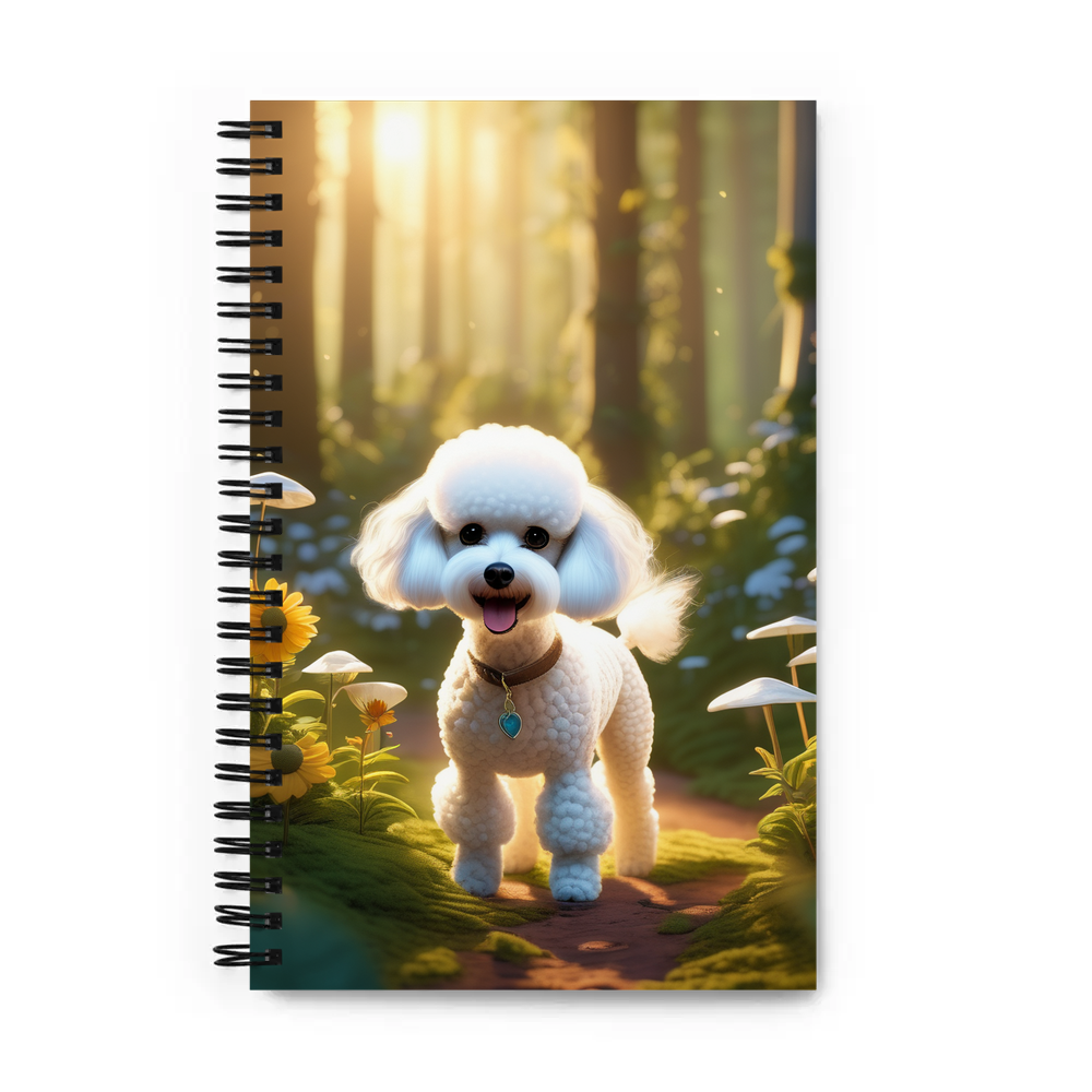 PugMug Custom White Poodle Spiral Notebook
