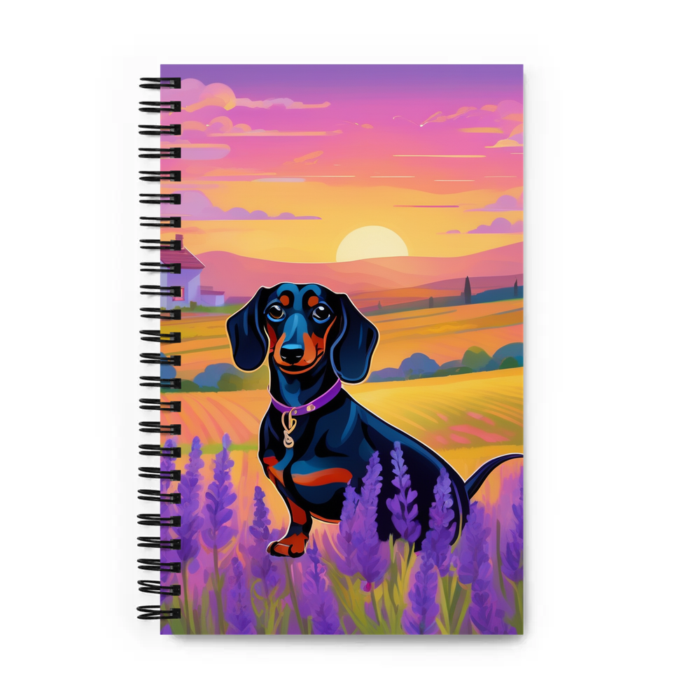 PugMug Custom Black Dachshund Spiral Notebook