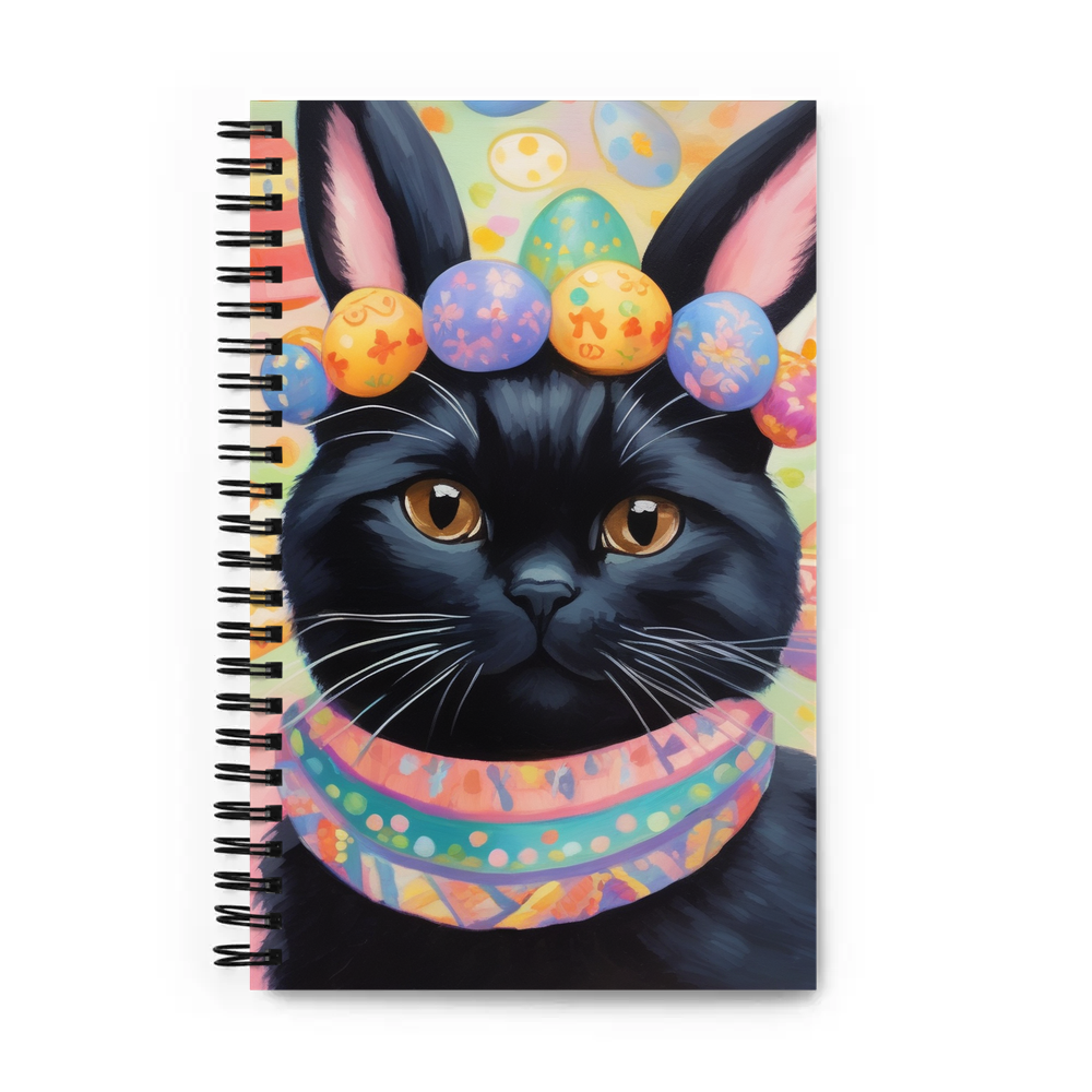 PugMug Custom Black Scottish Fold Cat Spiral Notebook