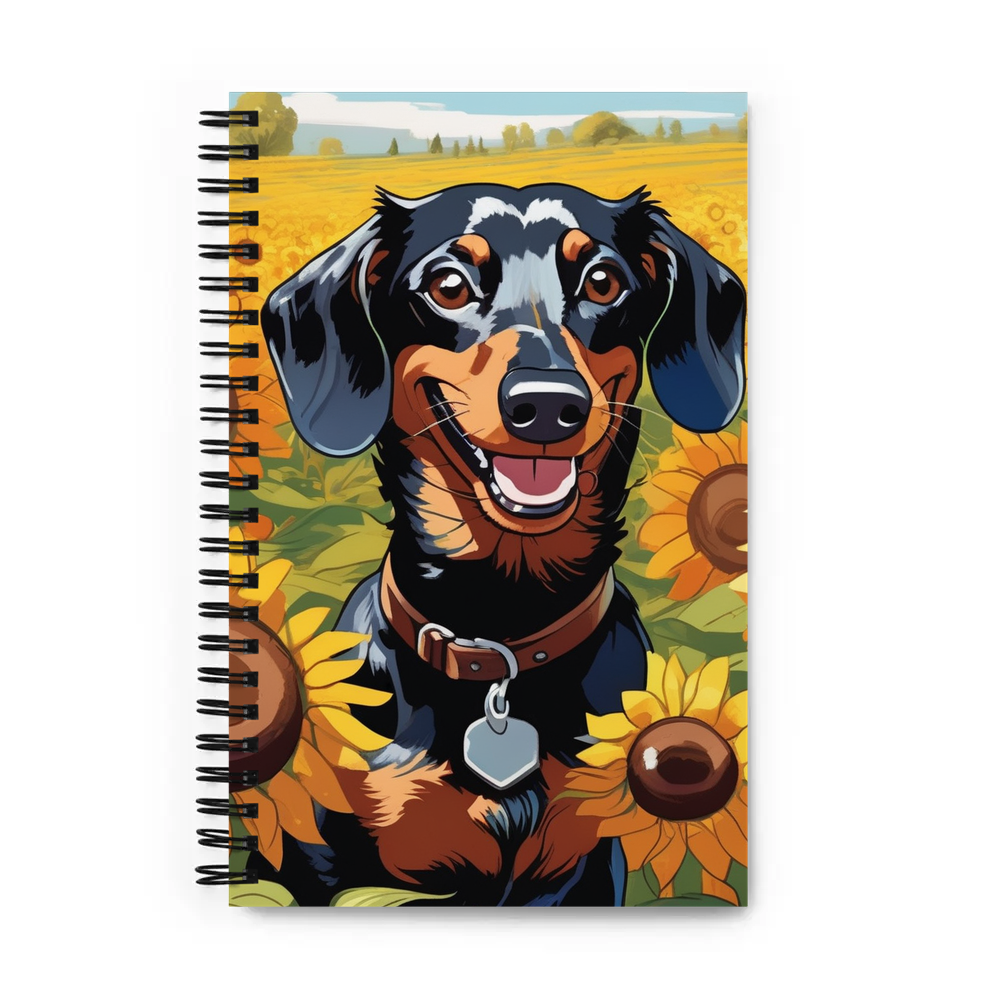 PugMug Custom Black Dachshund Spiral Notebook