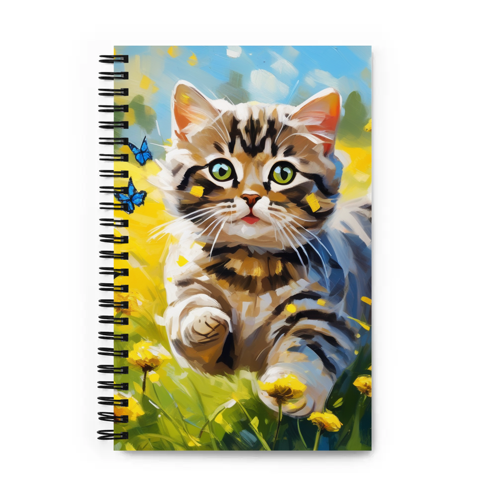 PugMug Custom Tabby Scottish Fold Cat Spiral Notebook