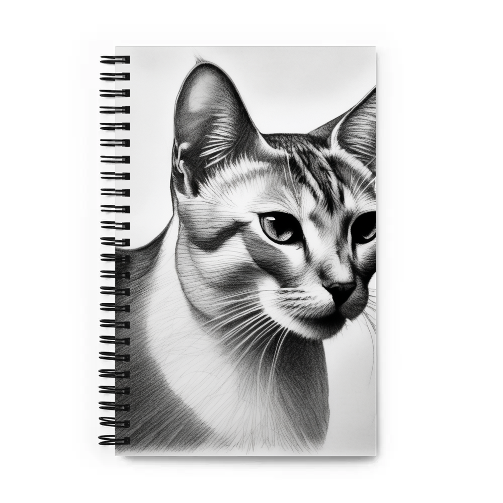 PugMug Custom White Abyssinian Cat Spiral Notebook