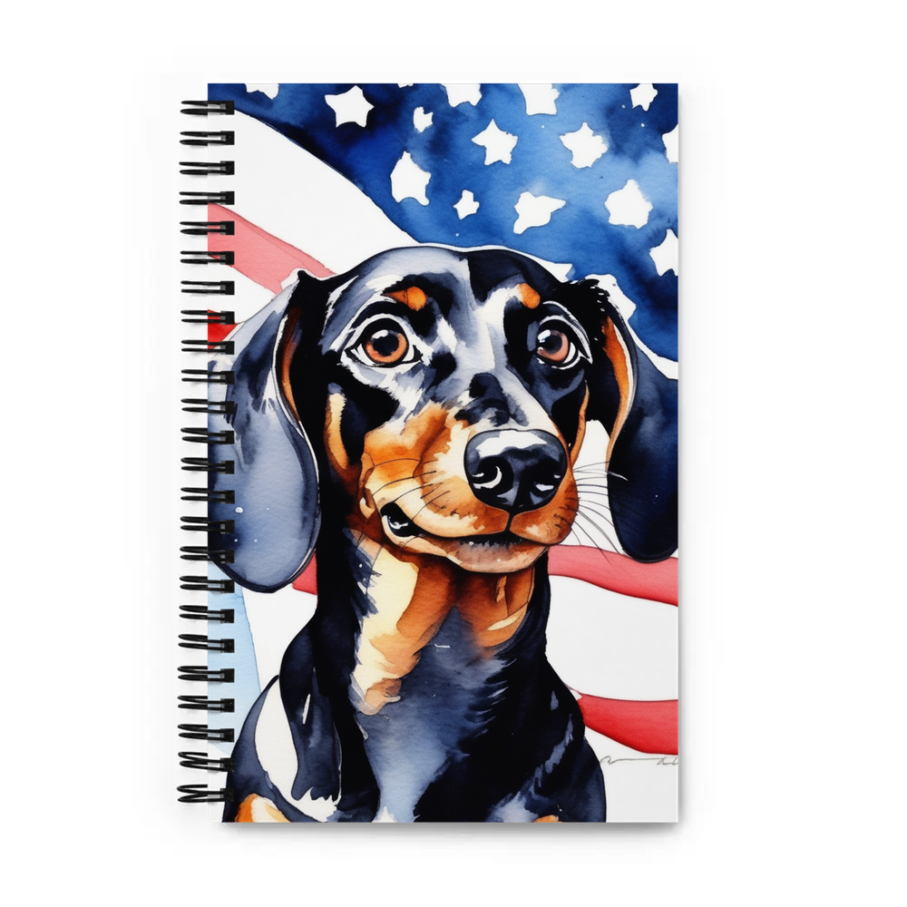 PugMug Custom Black Dachshund Spiral Notebook