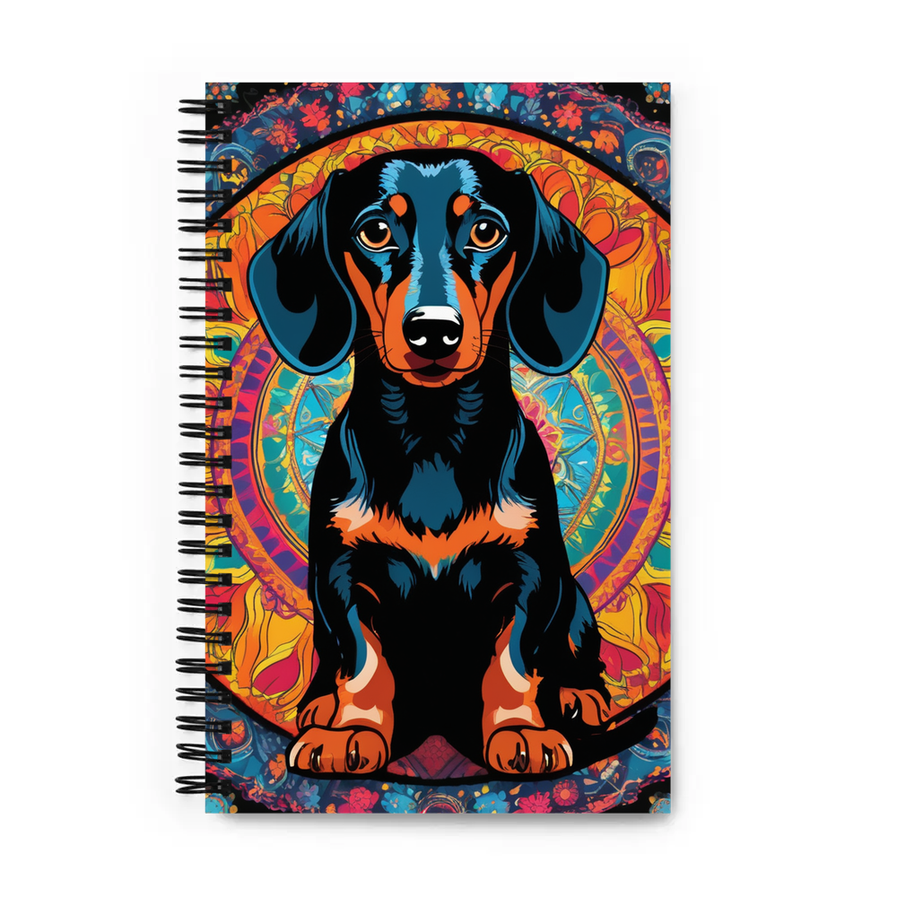 PugMug Custom Black Dachshund Spiral Notebook