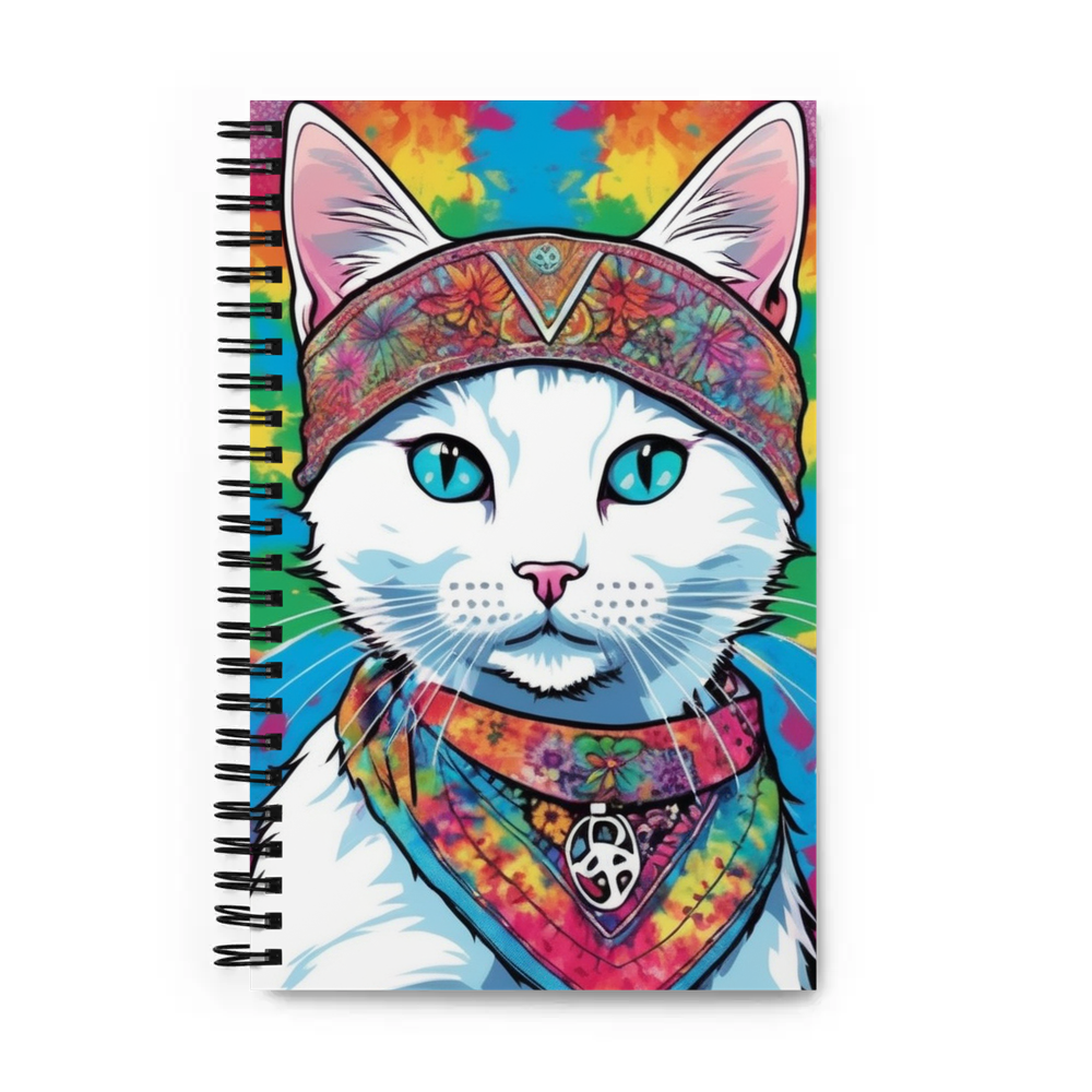 PugMug Custom White Companion Cat Spiral Notebook