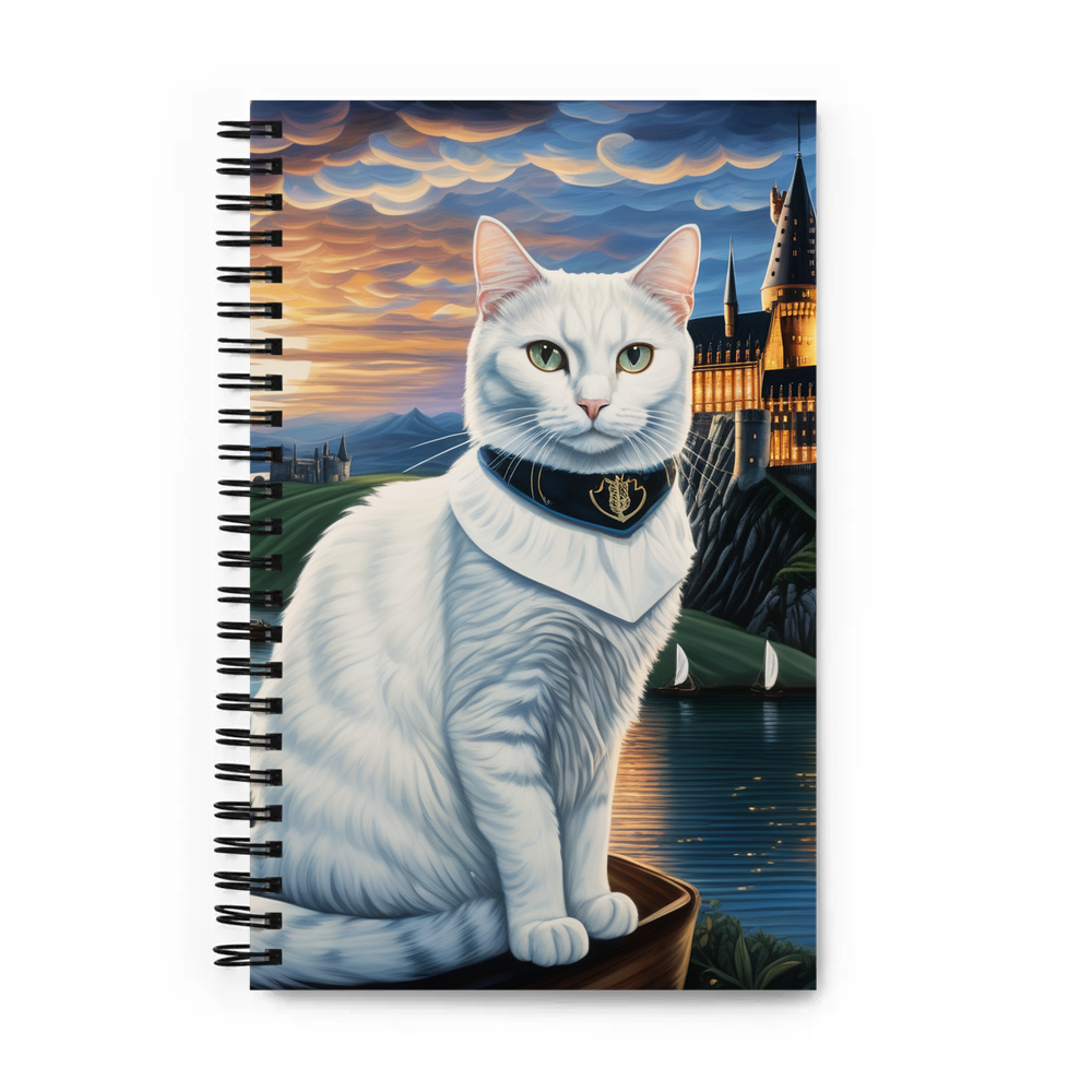 PugMug Custom White Companion Cat Spiral Notebook