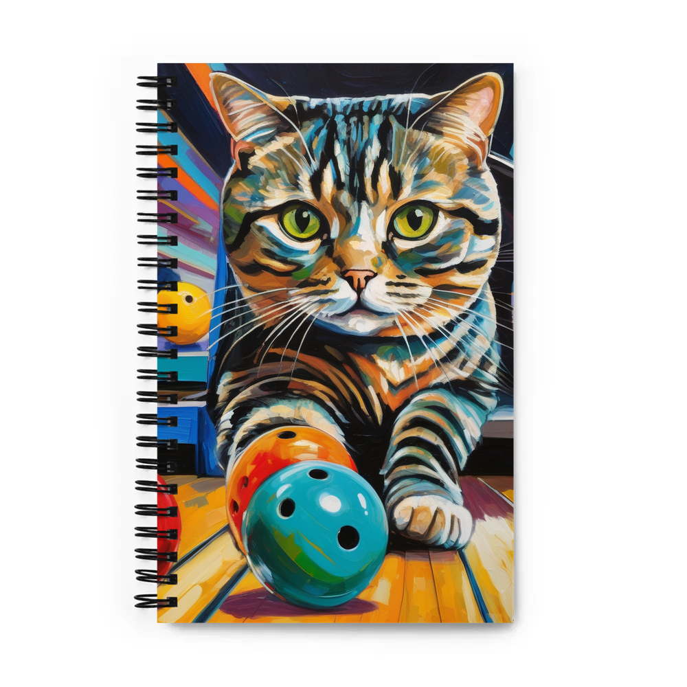 PugMug Custom Tabby Scottish Fold Cat Spiral Notebook