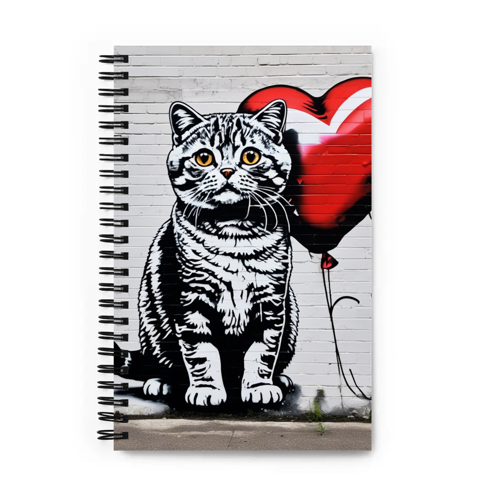 PugMug Custom Tabby Scottish Fold Cat Spiral Notebook