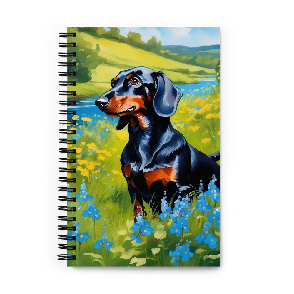 PugMug Custom Black Dachshund Spiral Notebook