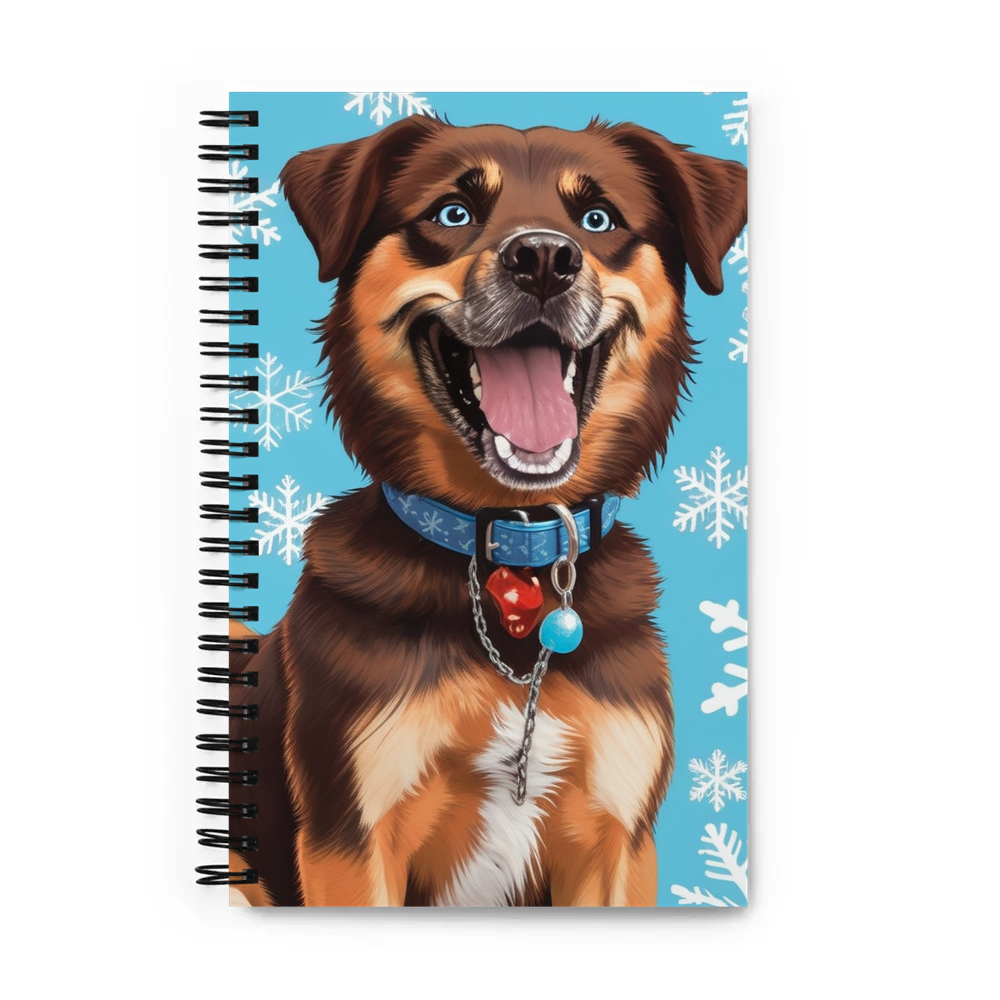 PugMug Custom Blue Spiral Notebook