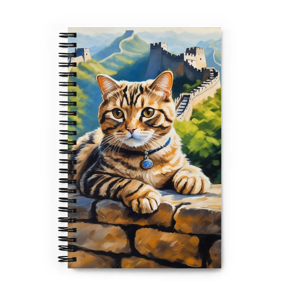 PugMug Custom Tabby Scottish Fold Cat Spiral Notebook