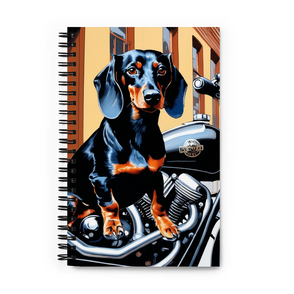 PugMug Custom Black Dachshund Spiral Notebook