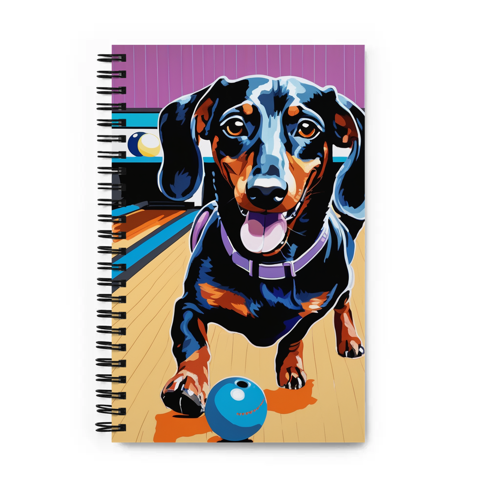 PugMug Custom Black Dachshund Spiral Notebook