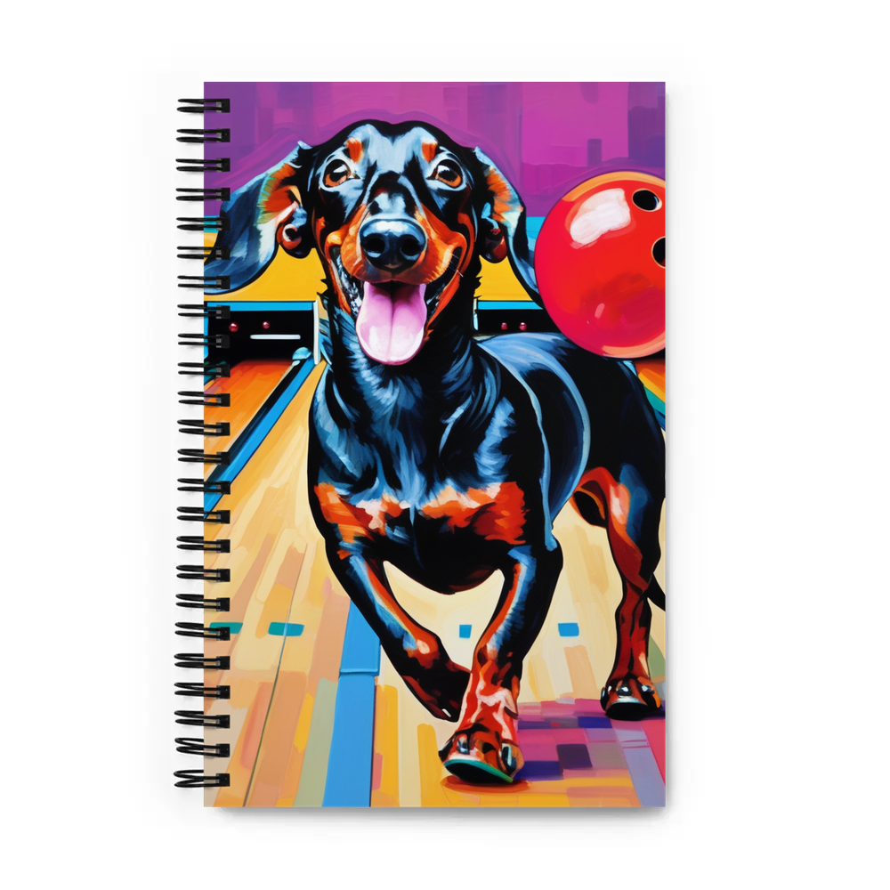 PugMug Custom Black Dachshund Spiral Notebook