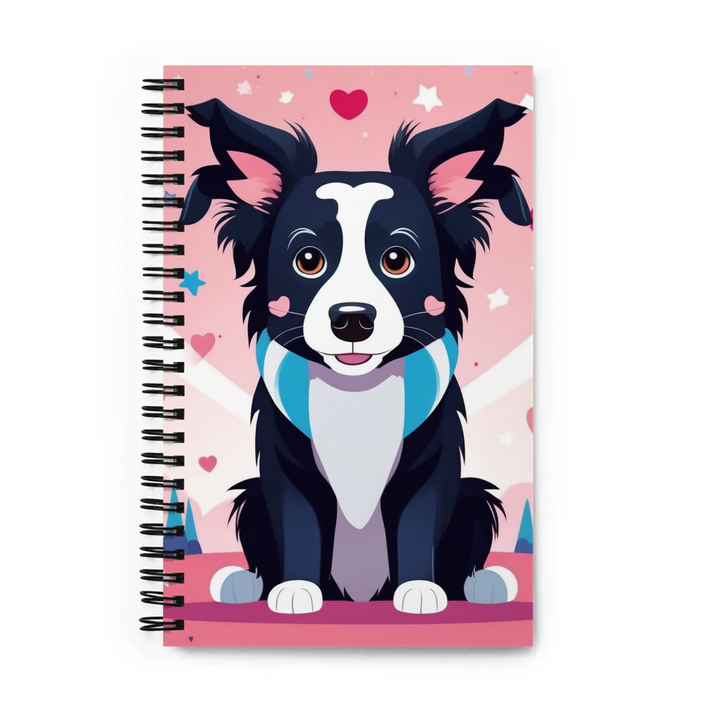 PugMug Custom Border Collie Spiral Notebook