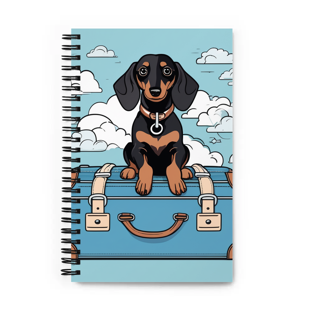 PugMug Custom Black Dachshund Spiral Notebook