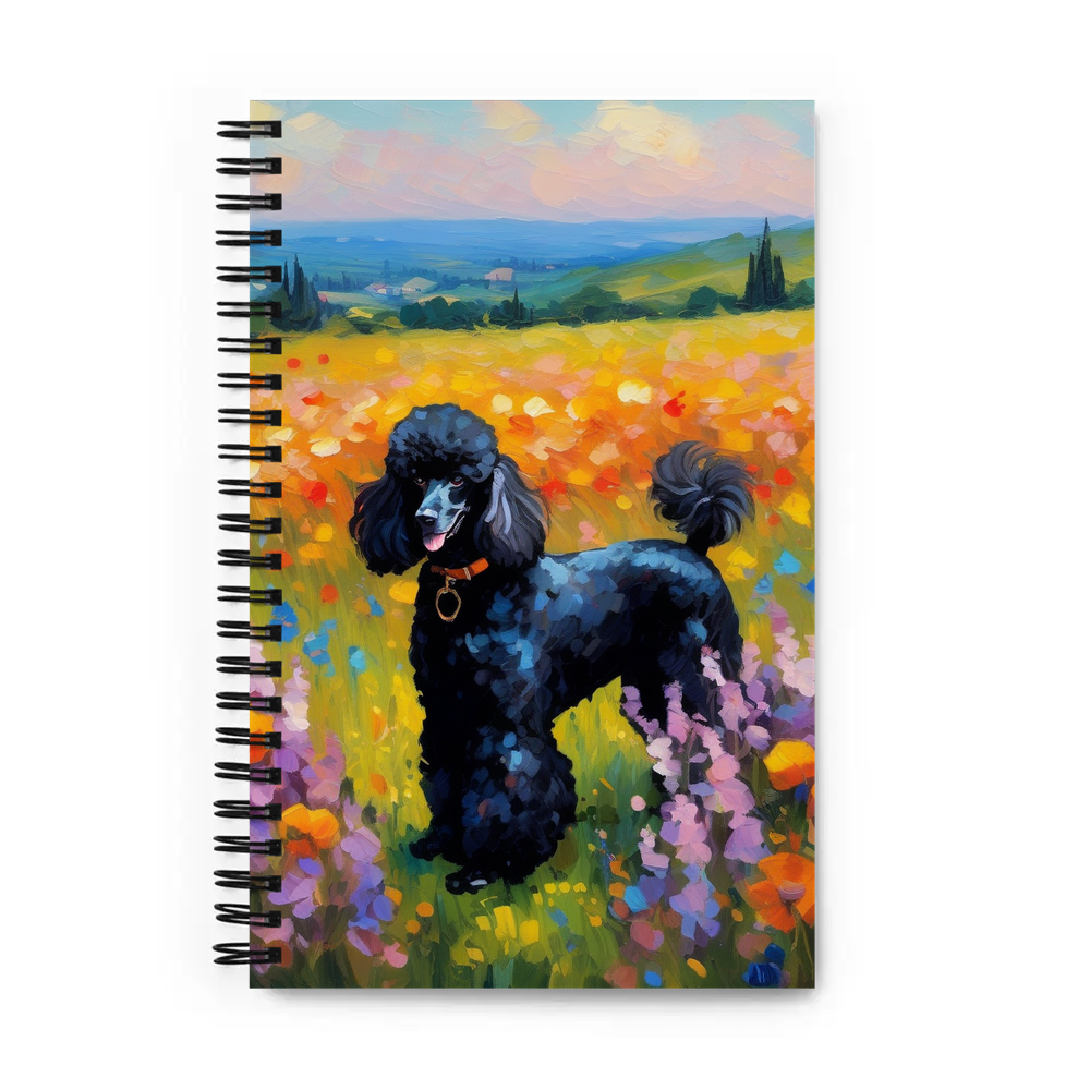 PugMug Custom Black Poodle Spiral Notebook