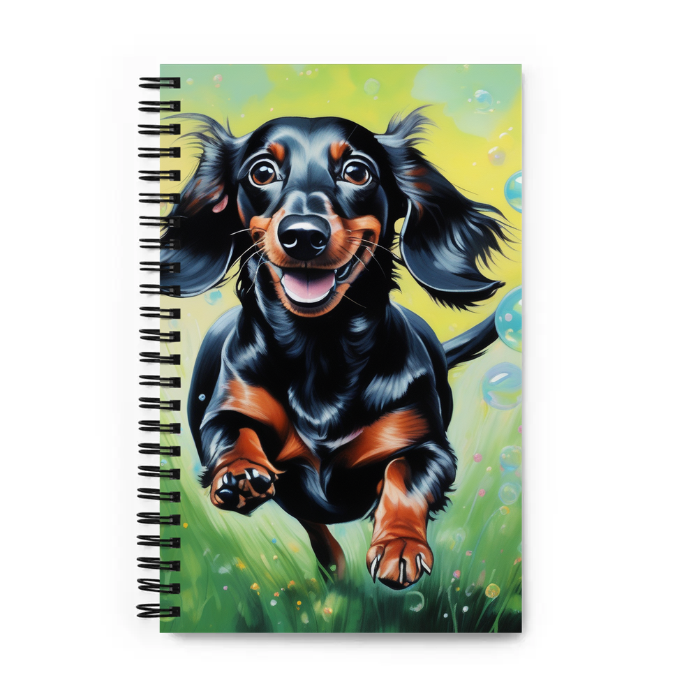 PugMug Custom Black Dachshund Spiral Notebook