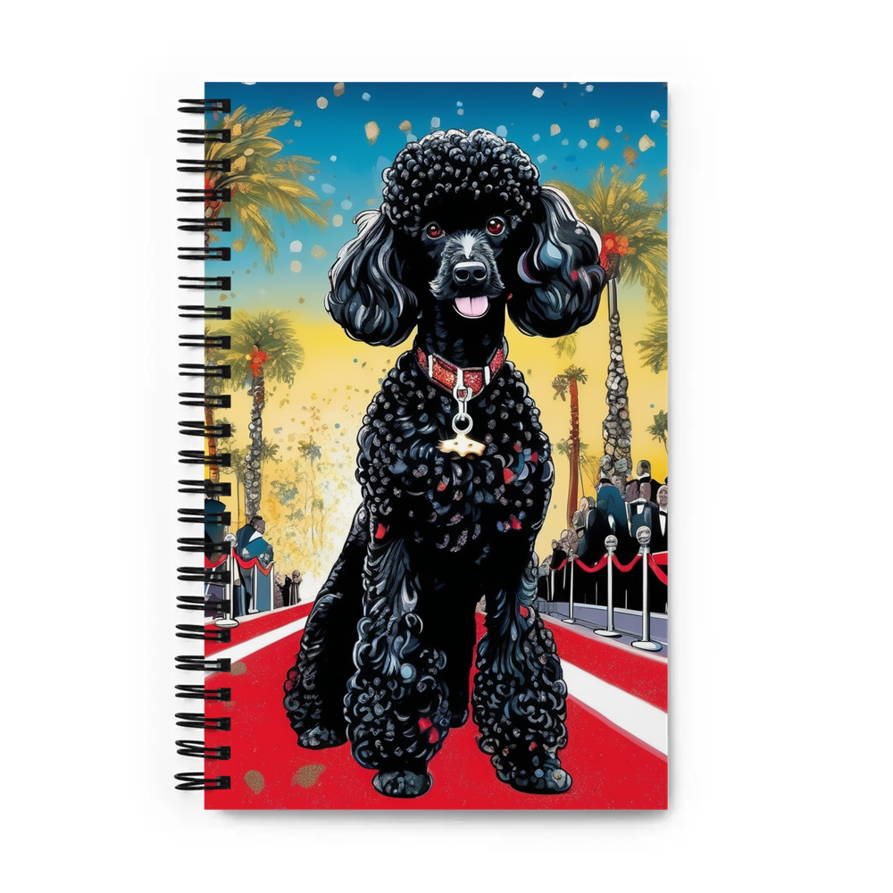 PugMug Custom Black Poodle Spiral Notebook