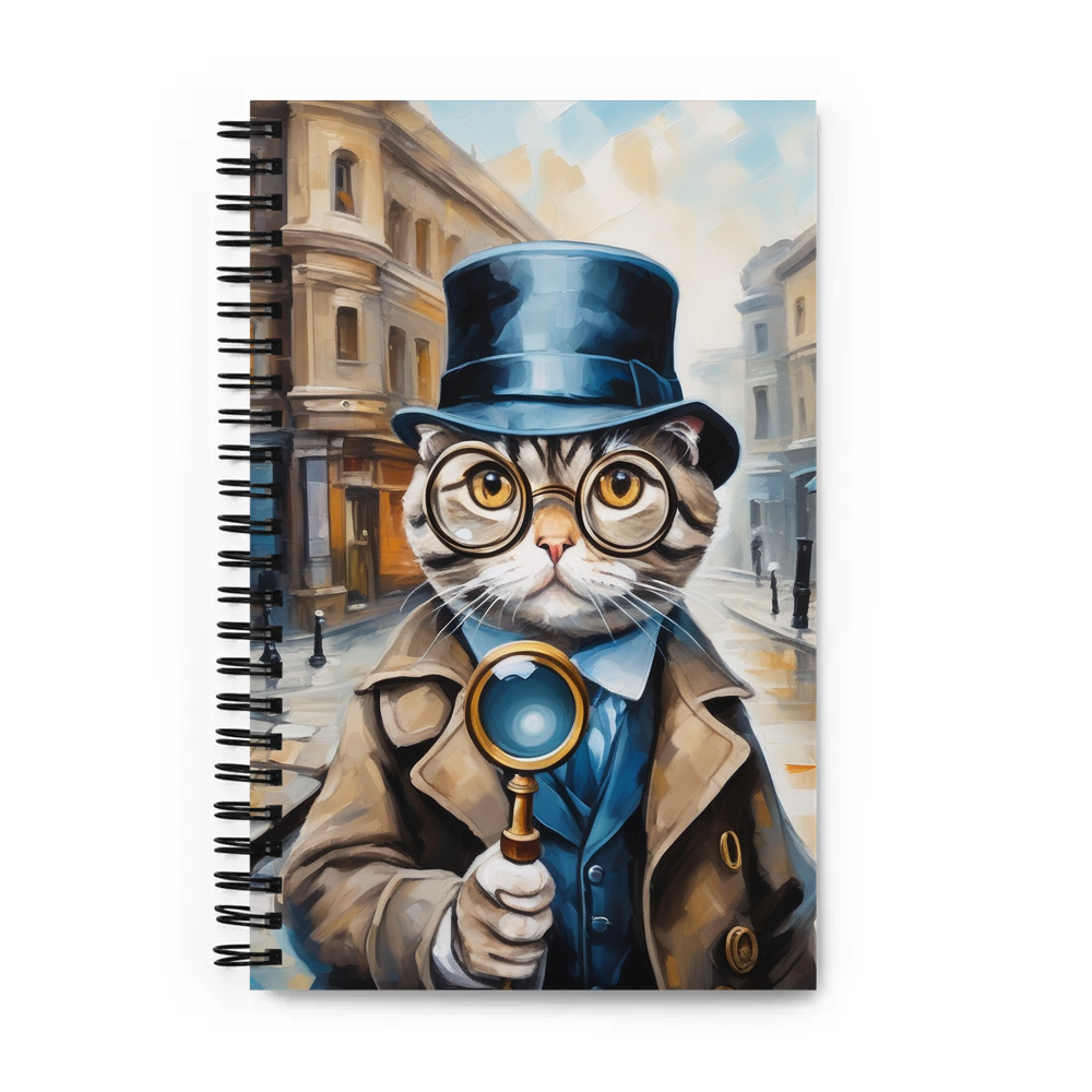 PugMug Custom Tabby Scottish Fold Cat Spiral Notebook