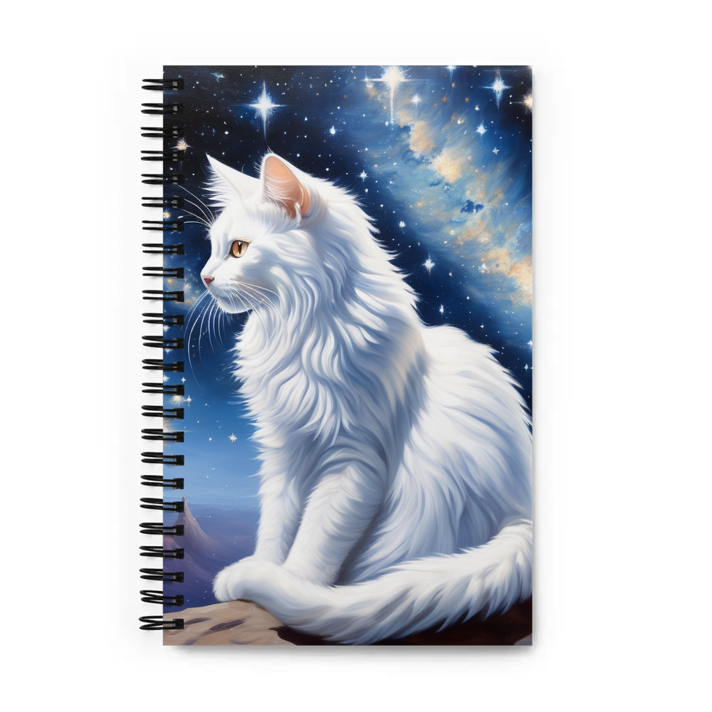 PugMug Custom White Companion Cat Spiral Notebook